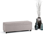 SIMPLIHOME Avalon 48 inch Wide Contemporary Rectangle Storage Ottoman Bench in - Image 4