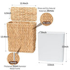 3 Gallon Wicker Trash Can, Small Bathroom Trash Can - Image 4