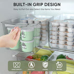 BALEINE Clear Plastic Storage Bins, Pantry Organization, BPA Free Stackable - Image 4