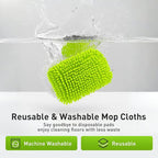 6PCS Reusable Mop Pads Fit for Flat Mops, Chenille Mop Refill Pads Washable Mop - Image 7
