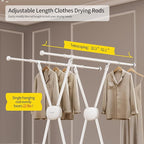BIREN Clothes Drying Rack Heavy Duty Clothing Racks Extending Laundry Rack Two - Image 3