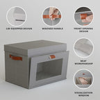 Large Storage Bins with Lids, Stackable&Collapsible Closet Storage Bins - Image 4