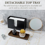 MyGift Deluxe Modern Matte Black Metal Folded Commercial Paper Towel Holder - Image 3
