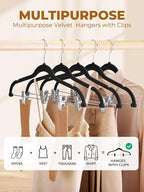 HOUSE DAY Velvet Skirt Hangers 24 Pack, Space Saving Slim Shorts Hanger - Image 2