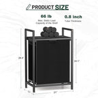 Laundry Sorter with Removable Bag, 16 Gallons Laundry Hamper with Adjustable - Image 5