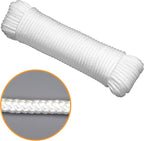 Gardzen 2-Pack 100' x φ1/4" White Rope, UV Resistant Rope - Image 2