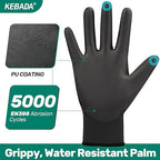 Kebada Safety Work Gloves, 120 Pairs Bulk Pack, Touchscreen, PU Coated - Image 2
