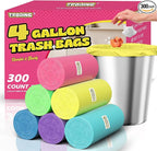 300 Count 4 Gallon Small Trash Bags by TFORING%C2%AE