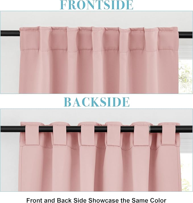 RYB HOME Blackout Curtains for Bedroom, Small Windows Shades Thermal Insulating - Image 4