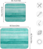 Teal Turquoise Green Wood Texture Dish Drying Mat 18x24 - Image 3