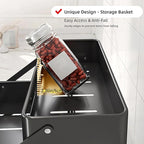 Bokelai Spice Rack 3 Tier Foldable Seasoning Organizer Jars Storage Holder Step - Image 3
