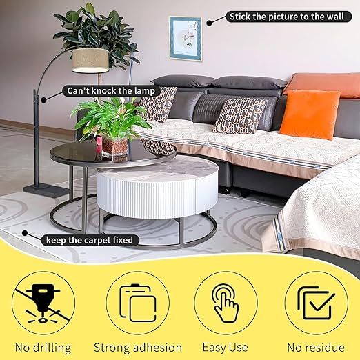 4Pack Double Sided Tape Heavy Duty, 2in x 66FT, Universal High Tack Strong Wall - Image 3