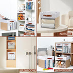 HNZIGE Fabirc Storage Cube Bins 13x13x15 Storage Cube Bins, 4 Pack Foldable - Image 6