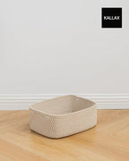 Small Woven Basket, 13.5 x 9.5 x 5 Inches, Storage Basket - Image 9
