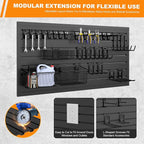 DoCred Slatwall Paneling Organizer, 4x2 FT PVC Garage Slat Wall Storage Systems - Image 6