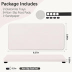 2 Pcs Water Absorbing Stone Trays, Kitchen/Bathroom Sink Soap Dish, Diatomite - Image 6