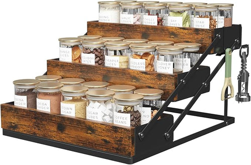 3 Tier Spice Rack Organizer for Cabinet, Foldable Spice Rack for Countertop by KOKSTOP