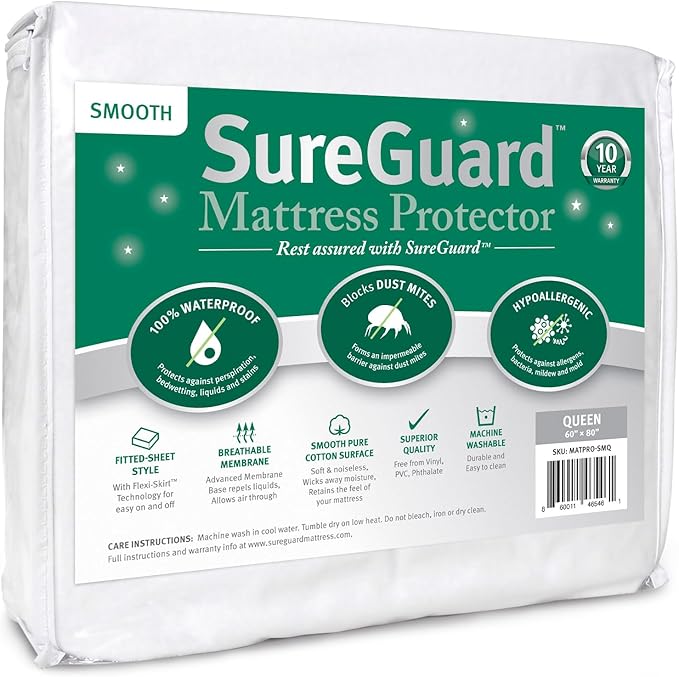 SureGuard Queen Size Mattress Protector by SureGuardMattressProtectors