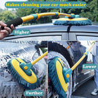 Car Wash Brush with Long Handle, Car Wash Mop Mitt with 1 Replacement Head - Image 5