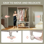 IZEUK Heavy Duty Rolling Garment Rack Wire Clothes Rack - Image 2