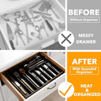 SpaceAid Bamboo Silverware Drawer Organizer - Image 2