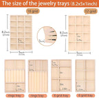 Jewelry Organizer Drawer 8 Set Jewelry Boxes Velvet Jewelry Drawer Organizer - Image 5