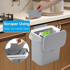 Compost Bin for Kitchen -2.4 Gallons/9L Trash Can for Under Sink, Hanging Small - Image 2
