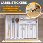SpaceAid Bamboo Silverware Drawer Organizer - Image 3