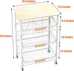 4-Layer Fruit Basket Kitchen Food Storage Organizer and Storage Rack, Stackable - Image 4