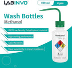 4pcs of Methanol Wash Bottles, Narrow Mouth, Self-Venting Safety Wash Bottles - Image 2