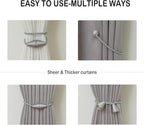 Magnetic Curtain Tiebacks 2 Pack Outdoor Rope Curtain Tie Backs Decorative - Image 5