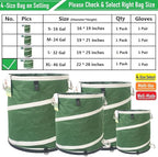 46-Gallon Collapsible Trash Can Hard-Shell Bottom Yard Garden Bag - Image 9