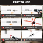 39 Feet Chimney Sweep Kit, Chrome Button Locking System, Chimney Cleaning Kit - Image 5