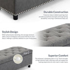 BELLEZE 47" Storage Ottoman, Storage Bench - Image 8
