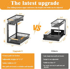 2-Tier Slide Out Under Sink Organizer – 2-Tier Pull-Out Storage Rack, Bathroom - Image 7