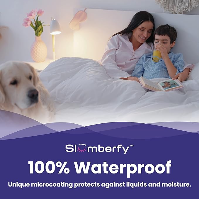Slumberfy Twin XL Cooling Hypoallergenic Mattress Protector, 39x80 in - Image 4