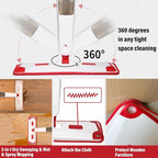 Mop for Floor Cleaning, Professional 18 Inch Washable Reusable 3 Pads Refills - Image 2