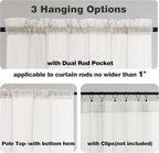 Chyhomenyc Extra Long Ivory Sheer Curtains 144 inch 2 Panels, Translucent - Image 3
