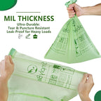 3 Gallon Compostable Trash Bags Drawstring, Heavy Duty Extra Thick 1 Mil - Image 5