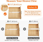 Lifewit 4 Pack Kitchen Drawer Dividers 2.36" High, Plastic Expandable - Image 4