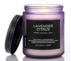 M&SENSE Lavender Citrus Scented Candle, Natural Soy Wax by MSENSE