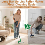 10" Large Lint Roller for Pet Hair Extra Sticky, Long Handle Floor Sticky - Image 4