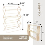 Pennsylvania Woodworks Clothes Drying Rack: Solid Maple Hardwood Laundry Rack - Image 3