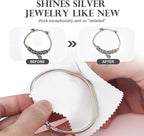 SEVENWELL 50pcs Jewelry Cleaning Cloth White Polishing Cloth - Image 3