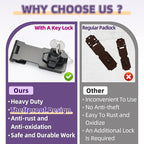 Alise Keyed Hasp Lock, 3 Inch Safety Packlock Clasp Hasp Lock Latch - Image 7