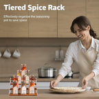 nianfeng Tiered Spice Rack, 4-Tier Spice Pantry Kitchen Cabinet Organizer - Image 4