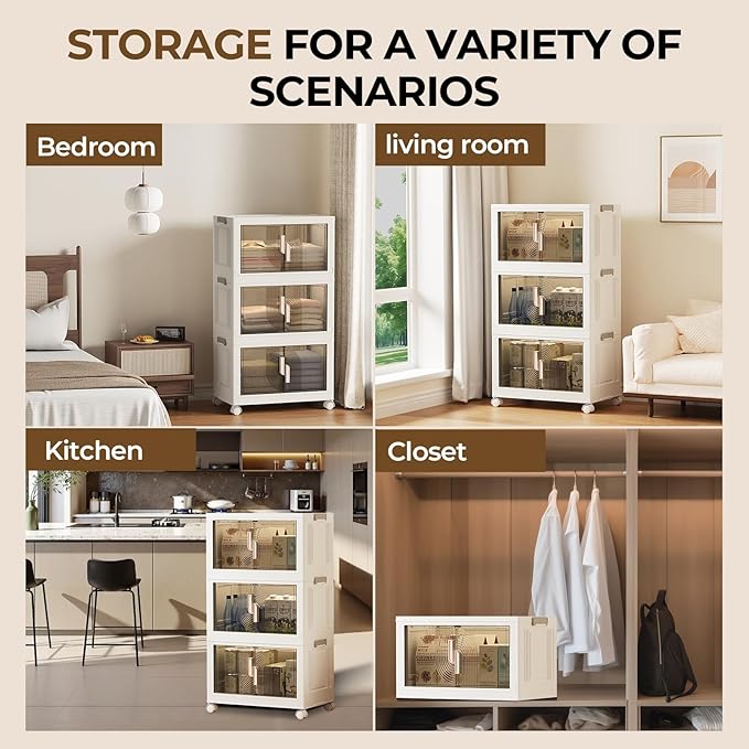 Elegant 3 Tiers Stackable Storage Bins - Image 7