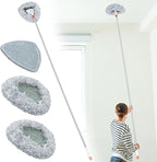 Wall Cleaner Mop with 82" Long Handled Baseboard Cleaner Tool with 3 by TrueYee