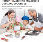 Magnetic Measuring Cups and Spoons Set-Heavy Duty 304 Stainless Steel，Double - Image 3