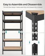 SONGMICS 5-Tier Storage Shelves, Load 2310 lb, Boltless Assembly, Adjustable - Image 6